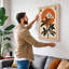 Moonlit Flower Japandi - Wrapped Canvas-1242999932-1242999872