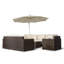 Yancey 5 Seater Rattan Corner Sofa Set