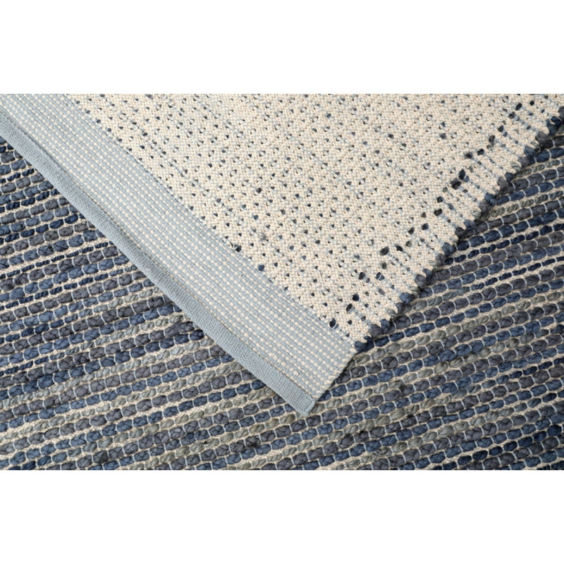 Vanora Striped Area Rug in Blue, Rectangle 7'6" x 9'6"