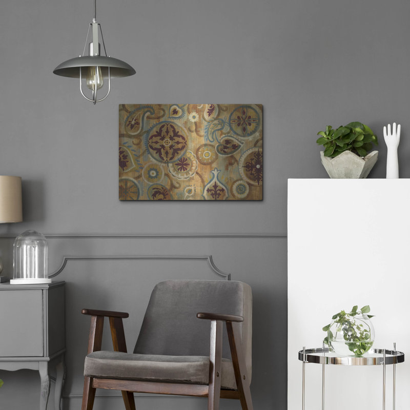 «Burnt Paisley And Mandalas» par Silvia Vassileva, H 16 po x l 24 po