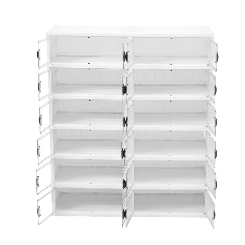 12 Pair Stackable Shoe Rack