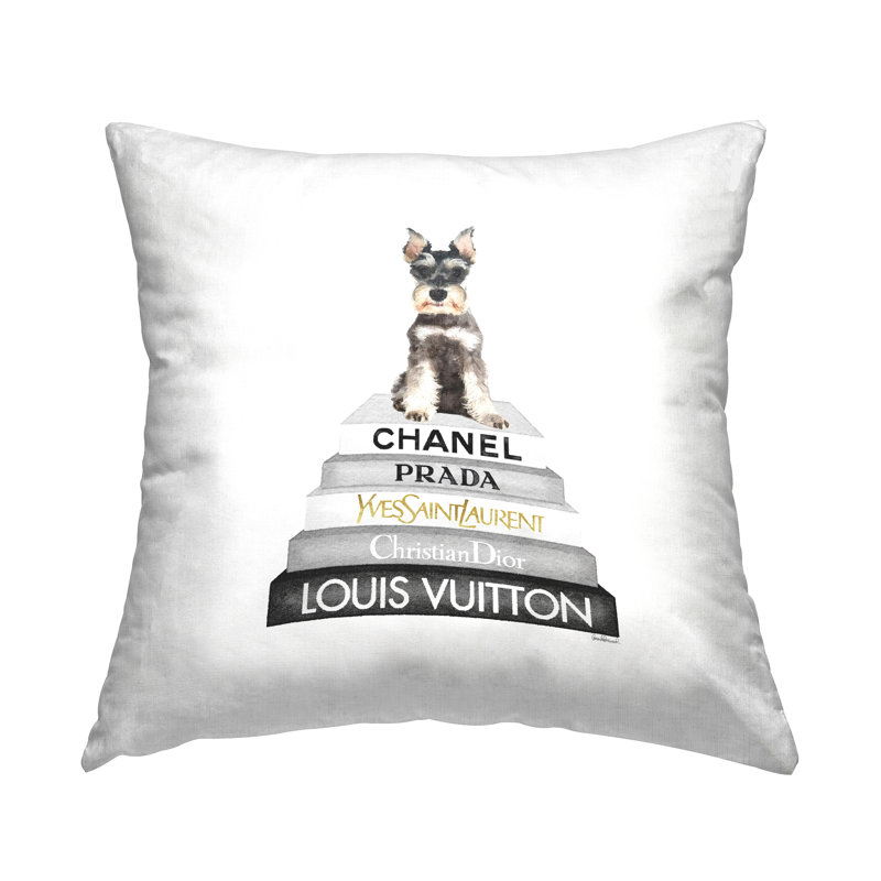 Coussin décoratif imprimé Stupell Industries Terrier & Glam par Amanda Greenwood