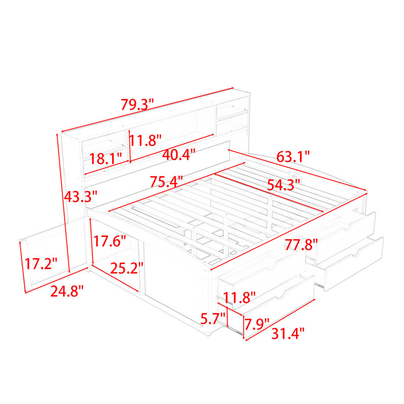 Naja Full / Double Daybed, White