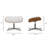 Ingrassia 20.5" Genuine Leather Footstool Ottoman, Baja White-728020095
