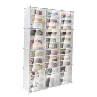 Armoire de rangement pour chaussures autoportante 72 paires