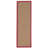 Nannette Handmade Dark Beige Berber with Red Cotton Border Made in the USA Area Rug-73938372