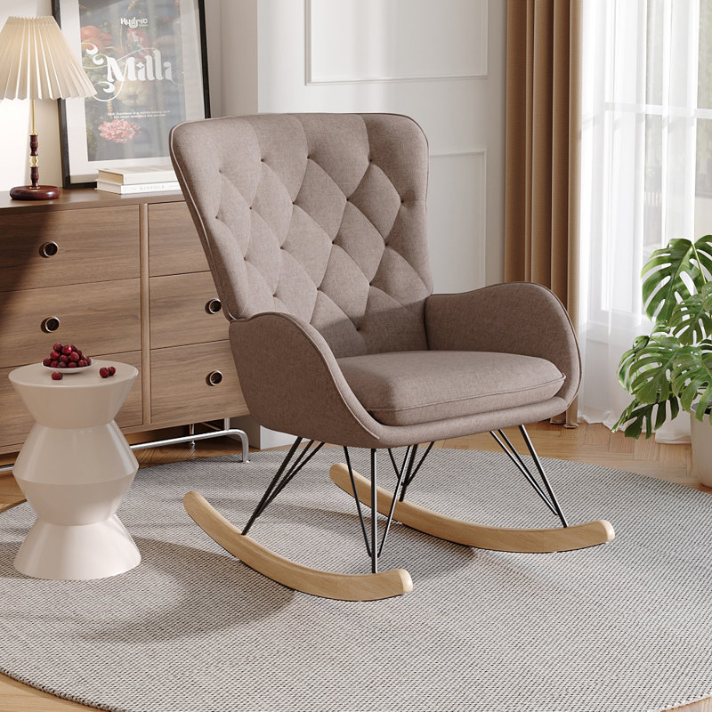 Ezio Rocking Chair, Light Grey