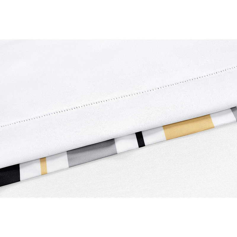 Cantonnière de cuisine 52 po Kazim, L 52 po x L 14 po, Géométrique, Or / noir / gris