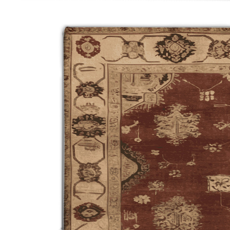 Overdyed Brown Indoor and Outdoor Area Rug, Rectangle 2' x 3'