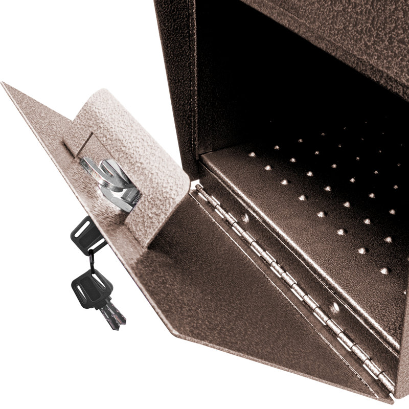 Locking Post Mounted Mailbox, Bronze