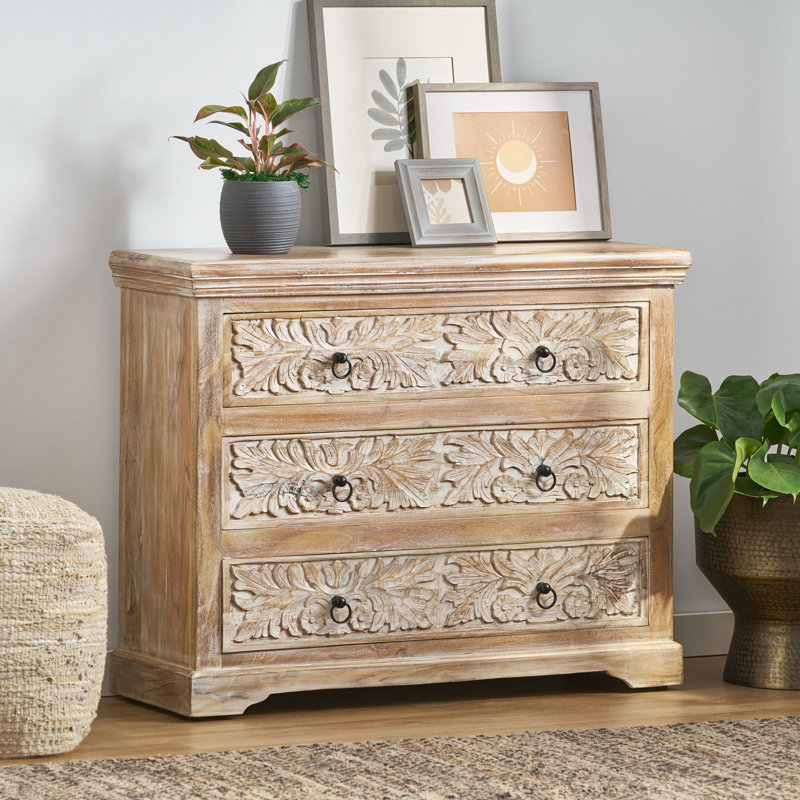 Commode d'appoint en bois massif Agyei