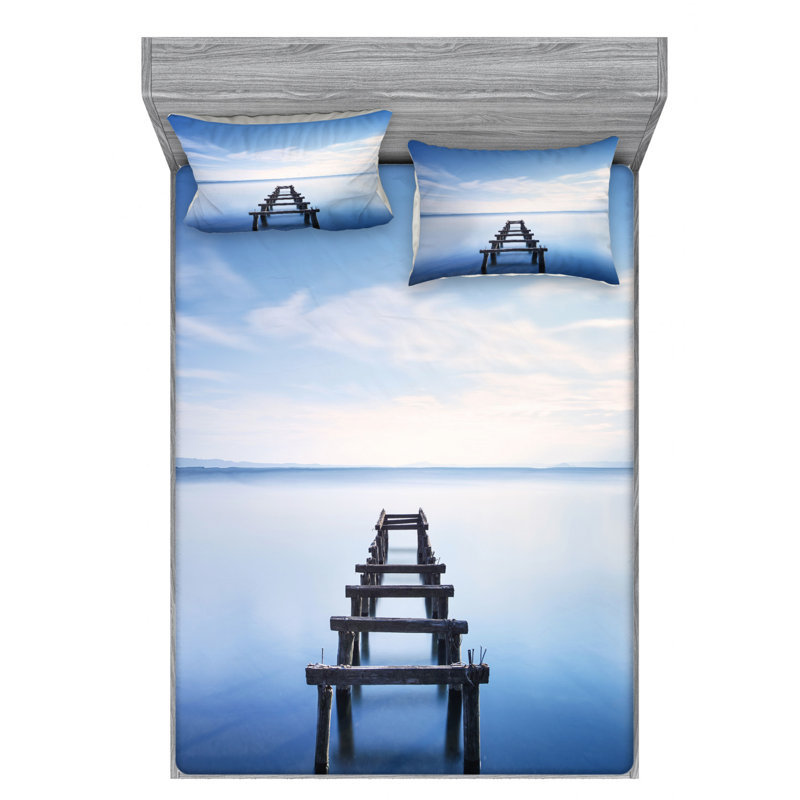 Microfiber Sheet Set, Queen Sheet Set with Fitted Sheet