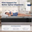 Matelas hybride à ressorts ensachés en mousse viscoélastique gélifiée 14 po Graphene-1484697110