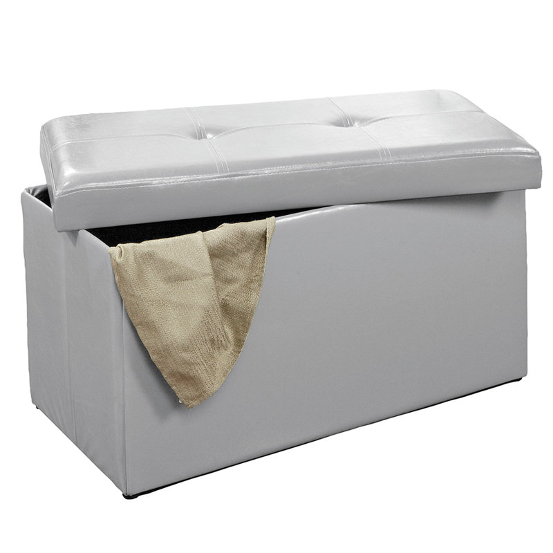 Besjana Upholstered Ottoman, Gray