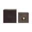 Sagebrook Home 2-Pieces Soweto Suede Boxes With Stone Knob, Gray