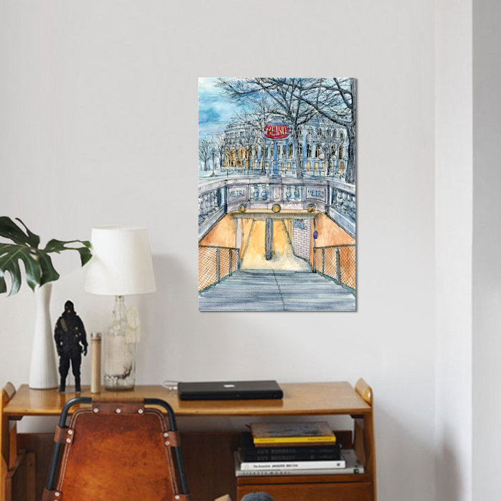 « city scene vi », reproduction d’impression sur toile, H 18 po x l 12 po x P 1,5 po, Toile tendue, Pas de tapis