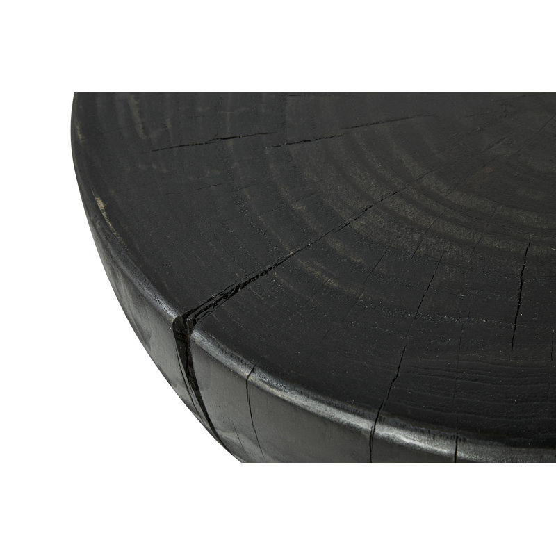 Aliza Solid Wood End Table, Black