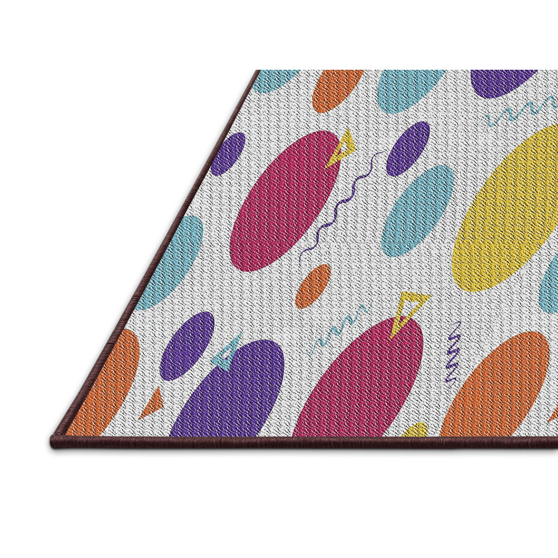 Geometric Indoor Rug, Rectangle 5' x 7'