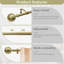 76cm Straight Tension Shower Curtain Rod & Hook Set