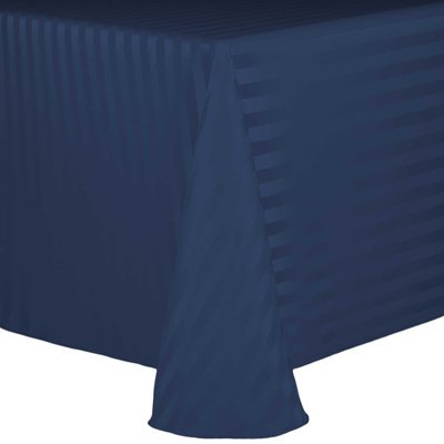 Ultimate Textile Satin Stripe Oval Tablecloth