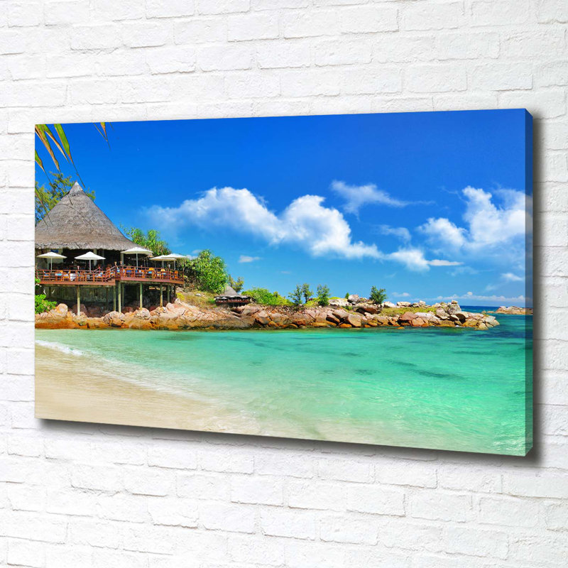 Seychelles Beach - Wrapped Canvas Print