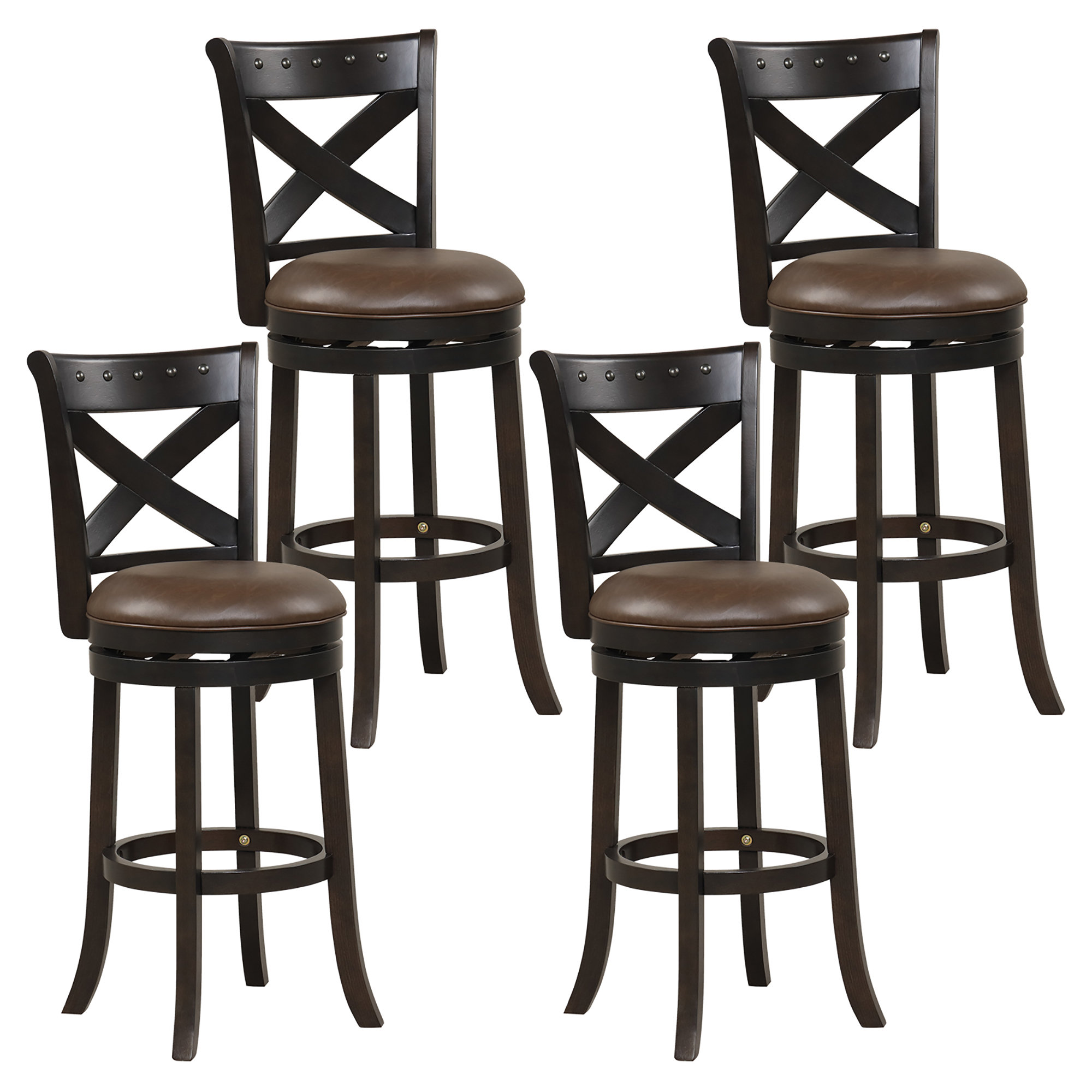 Rosalind Wheeler Bular Swivel 31'' Bar Stool Wayfair