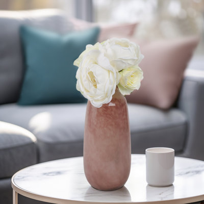 Latitude Run® 15" Large Mauve Glass Vase