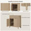 Armoire buffet moderne à cannelures élégantes 29,1 po avec 1 tiroir et 2 tablettes réglables-851878322-846006204