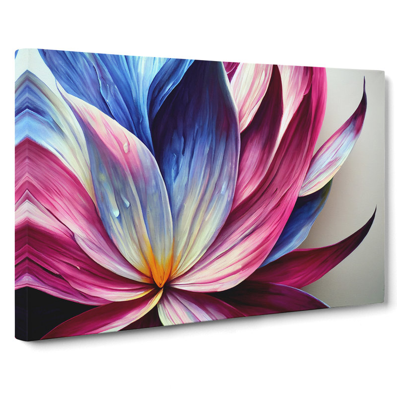 Colourful Floral Art Vol.1 Abstract - Wrapped Canvas Painting, 35cm H x 50cm W x 3cm D