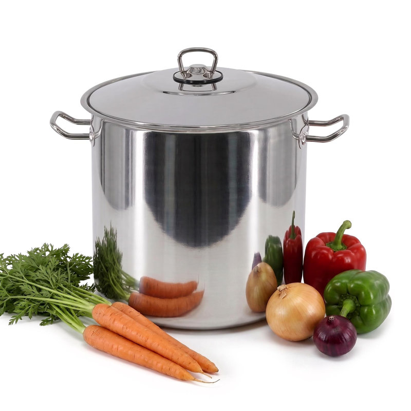 GEEZY Stainless Steel Stock Pot, 14 Litre