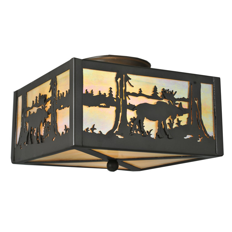Glass Semi Flush Mount
