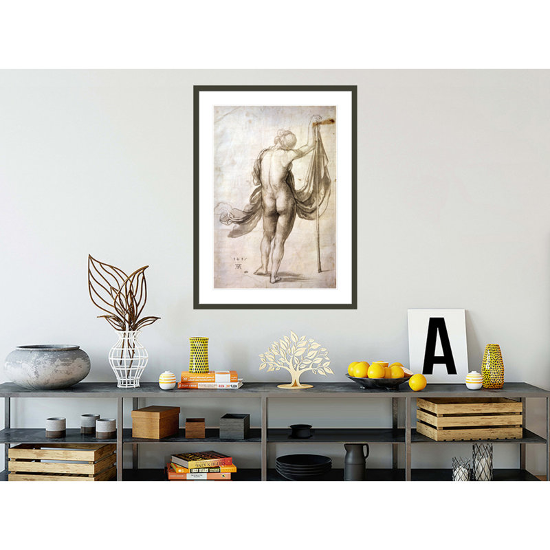 «Nude Study» par Albrecht Dürer - reproduction d'art numérique encadrée, H 41,5 po x l 30,34 po