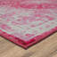Tapis rose à médaillon oriental Lofland-1495285290