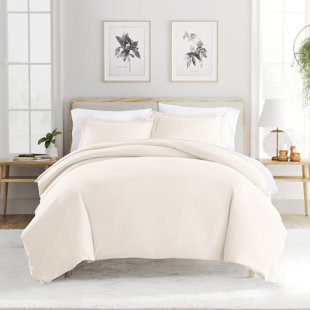 Ensemble de housse de couette brossé deux fois et ultradoux