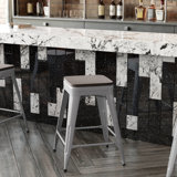 Briahnna Indoor/Outdoor Backless Counter Stool with Poly Resin Seat