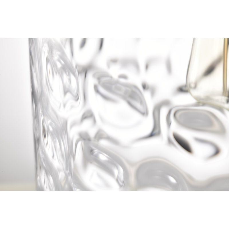 Luminaire suspendu en verre transparent huilé Daelan