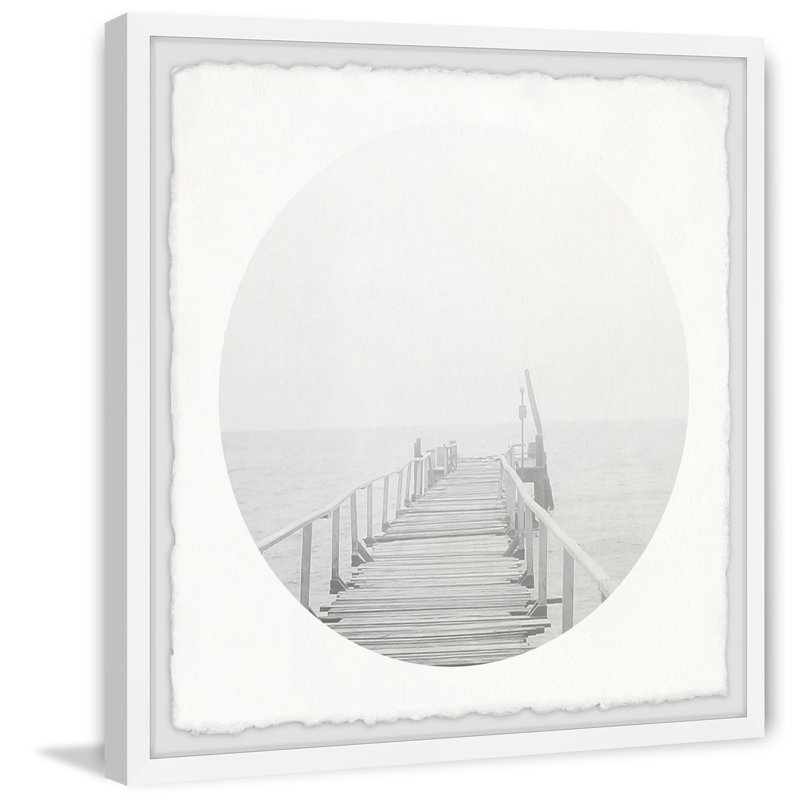 Foggy Pier - Single Picture Frame Painting, 81cm H x 81cm W x 3.81cm D