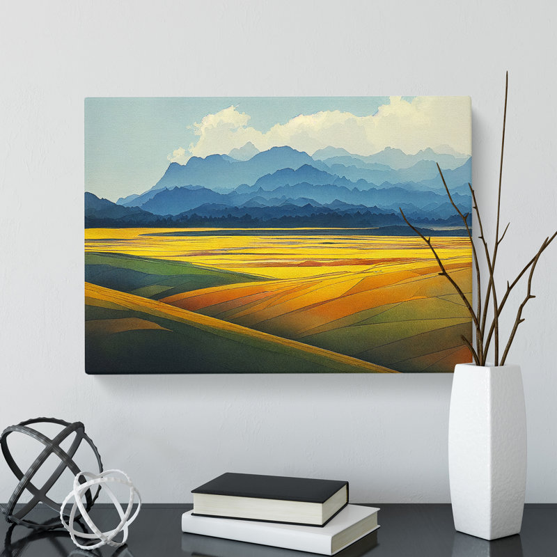 Mountain Meadow Landscape Vol.2 - Wrapped Canvas, 40cm H x 60cm W x 3cm D