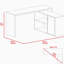 Bureau en L 59,61 po, bureau d'ordinateur, bureau personnel avec rangement-88634086