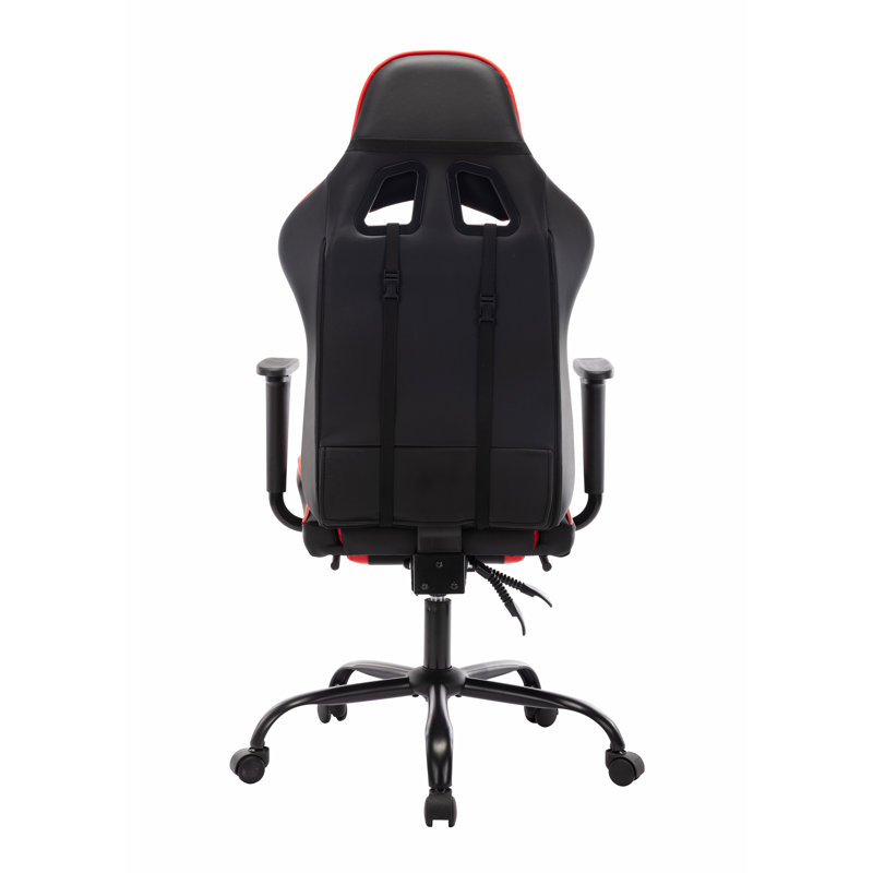 Fauteuil de jeu réglable, Similicuir rouge / noir