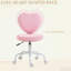 Chaise de bureau rose en forme de cœur, chaise pivotante réglable pour chambre à coucher et coiffeuse, style mignon et confortable-199724183