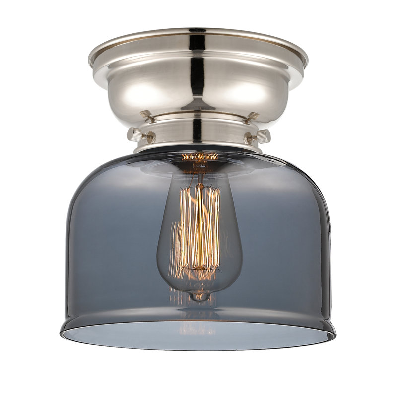Plafonnier encastré 8 lumières Moody, Plaqué couleur fumée, Nickel poli, Ampoule DEL 6 watts Vinage