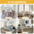 62'' H X 31'' W Glass China Cabinet Antique Display Stand Curio Cabinet Dining Cabinet with Adjustable Shelves for Living Room Bedroom Kitchen-258522407