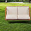 Canapés de patio modernes, ensemble durable en bois d'acacia avec coussins confortables, confort extérieur