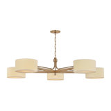 Troy Lighting Mailo 65 inch wide Light Chandelier in Patina Brass