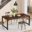 Table de salle à manger spacieuse de style industriel, durable et polyvalente pour les familles modernes et les modes de vie multifonctionnels.