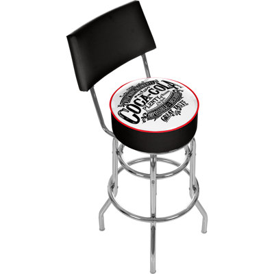 Coca Cola Brazil Swivel Upholstered Counter Stool