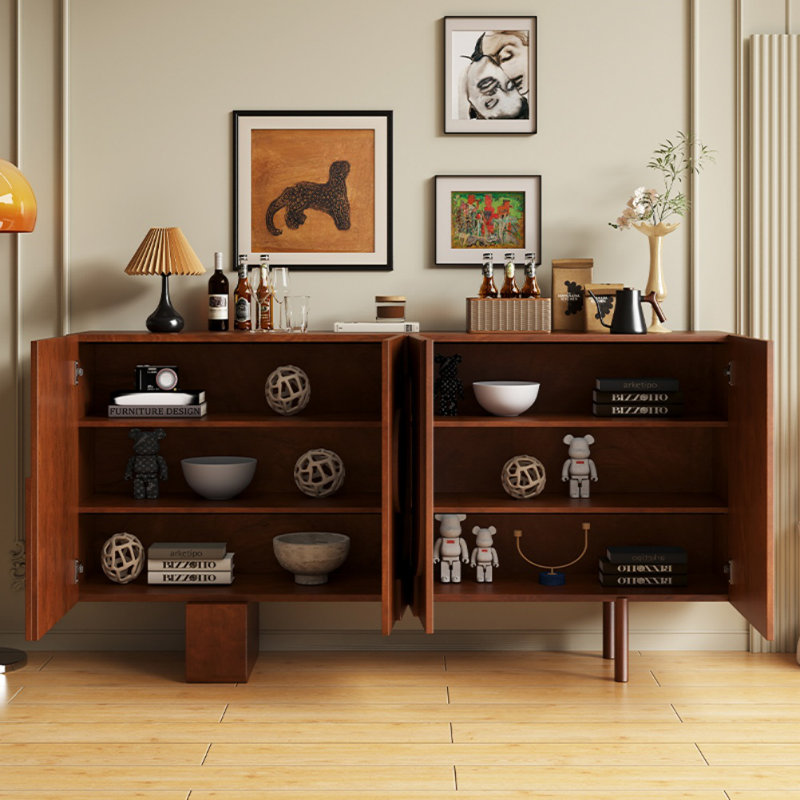 Armoire décorative française simple, Brun