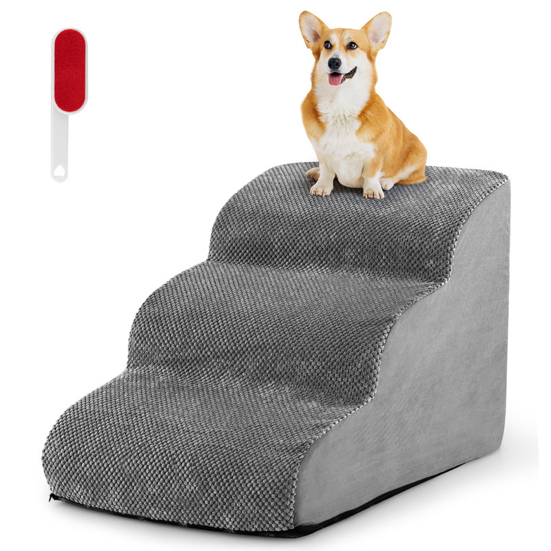 Rampes / marches antidérapantes pour chien 3 étages Tucker Murphy Pet ™, Gris