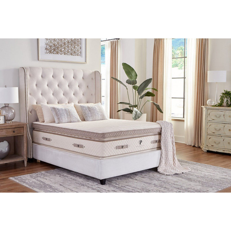 PlushBeds 3-Inch Medium Quilted Organic Mattress Topper, Queen